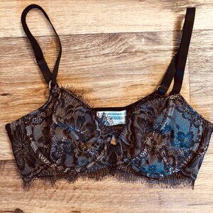 Sofía Intimates by Sofía Vergara Black & Gold Unlined Underwire Bra, 34C